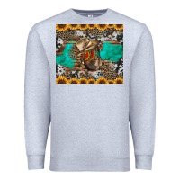 Heather Grey western boots and sunflowers tumbler Premium Sweatshirt - Jasminsmagicworld