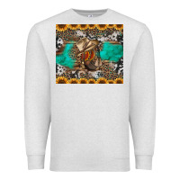 Oatmeal Heather western boots and sunflowers tumbler Premium Sweatshirt - Jasminsmagicworld