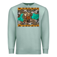 Seafoam western boots and sunflowers tumbler Premium Sweatshirt - Jasminsmagicworld