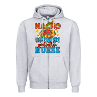 Heather Grey nacho average pediatric nurse   with nacho Zipper Hoodie - AdoDesignShop