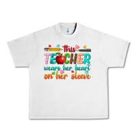 Lunar Rock this teacher wears her heart on her sleeve Urban Heavy Tee - texasbilliewilder