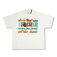 This Teacher Wears Her Heart On Her Sleeve Urban Heavy Tee | Teevron
