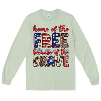 Matcha Home of the free because of the brave Long Sleeve Tee - Neo Western