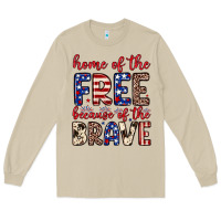 Mushroom Home of the free because of the brave Long Sleeve Tee - Neo Western