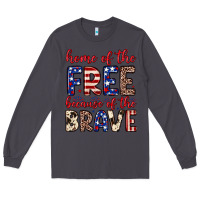 Smoke Home of the free because of the brave Long Sleeve Tee - Neo Western