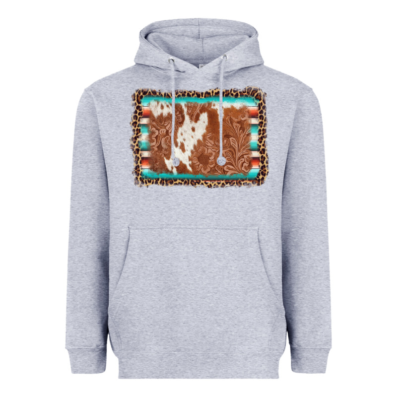 Leopard Serape Cowhide  Leather Background Heavyweight Hoodie by AdoDesignShop | Teevron