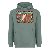 Sage leopard serape cowhide  leather background Heavyweight Hoodie - AdoDesignShop
