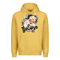 Antique Gold believe buffalo plaid white christmas santa claus Premium Hoodie - MaliasSmallBusiness