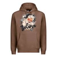 Chestnut believe buffalo plaid white christmas santa claus Premium Hoodie - MaliasSmallBusiness