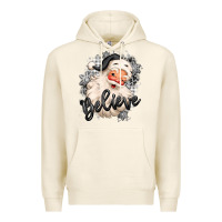 Tofu believe buffalo plaid white christmas santa claus Premium Hoodie - MaliasSmallBusiness