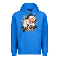 True Royal believe buffalo plaid white christmas santa claus Premium Hoodie - MaliasSmallBusiness