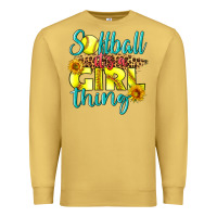 Antique Gold softball it's a girl thing Premium Sweatshirt - LillyAllenDesigns