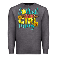 Charcoal Heather softball it's a girl thing Premium Sweatshirt - LillyAllenDesigns
