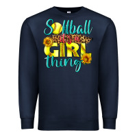 Navy softball it's a girl thing Premium Sweatshirt - LillyAllenDesigns