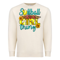 Sandshell softball it's a girl thing Premium Sweatshirt - LillyAllenDesigns