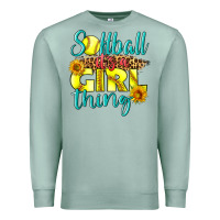 Seafoam softball it's a girl thing Premium Sweatshirt - LillyAllenDesigns