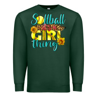 Sports Green softball it's a girl thing Premium Sweatshirt - LillyAllenDesigns