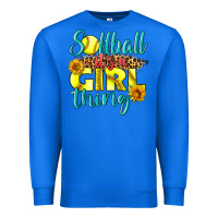 True Royal softball it's a girl thing Premium Sweatshirt - LillyAllenDesigns