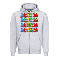 Heather Grey autism accept understand adopt advocate Zipper Hoodie - JahusDesignShop