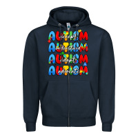 Navy autism accept understand adopt advocate Zipper Hoodie - JahusDesignShop