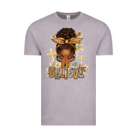 Vintage Zinc believe praying afro messy bun Vintage Tee - texasbilliewilder