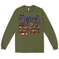 Army Green Honor the brave Long Sleeve Tee - Neo Western