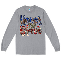 Heather Grey Honor the brave Long Sleeve Tee - Neo Western