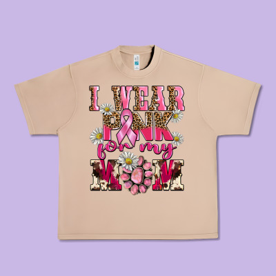 I Wear Pink For My Mom Urban Heavy Tee Designed By Barkaloodesign