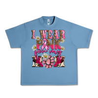 Pebble Blue i wear pink for my mom Urban Heavy Tee - BarkalooDesign
