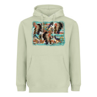 Matcha indian western background Heavyweight Hoodie - AdoDesignShop