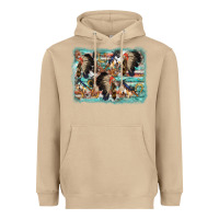 Mushroom indian western background Heavyweight Hoodie - AdoDesignShop