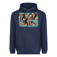 Navy indian western background Heavyweight Hoodie - AdoDesignShop