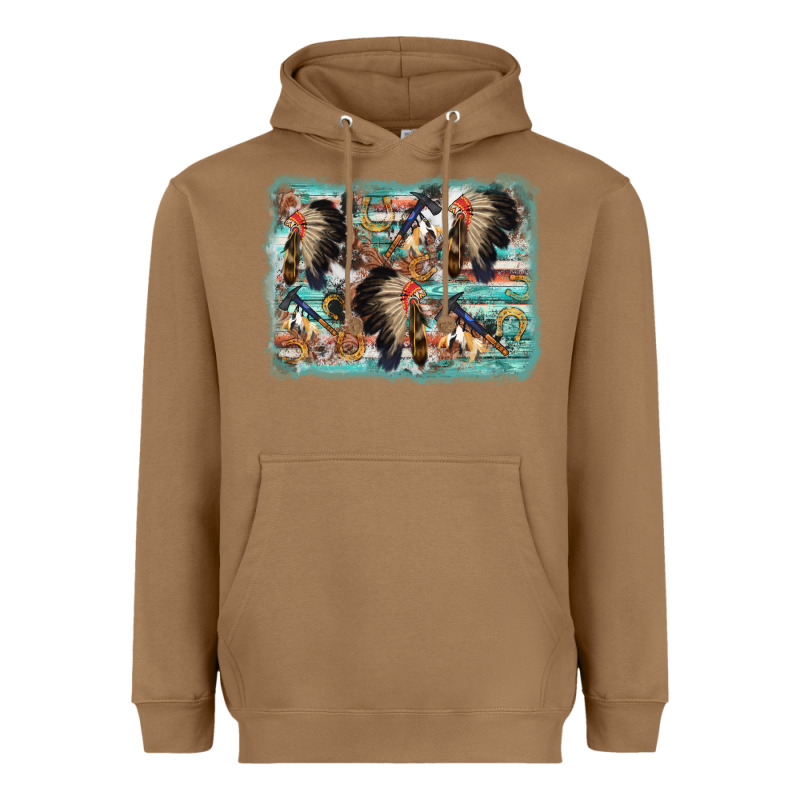 Indian Western Background Heavyweight Hoodie by AdoDesignShop | Teevron