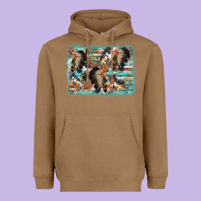 Indian Western Background Heavyweight Hoodie Designed By Adodesignshop