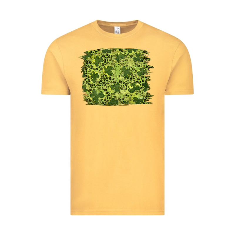 St Patrick's Day Shamrock Leopard Background Vintage Tee by RanaPortraitStore | Teevron