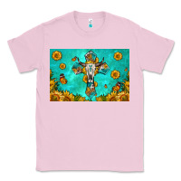 Bubblegum Pink bull skull cross skinny metal can holder Classic Tee - HRA Design Shop