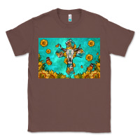 Chestnut bull skull cross skinny metal can holder Classic Tee - HRA Design Shop