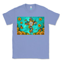 Colony Blue bull skull cross skinny metal can holder Classic Tee - HRA Design Shop