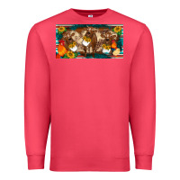 Cardinal western cow cockerel chick  serape leopard sunflowers license plate te Premium Sweatshirt - BarkalooDesign