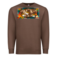 Chestnut western cow cockerel chick  serape leopard sunflowers license plate te Premium Sweatshirt - BarkalooDesign