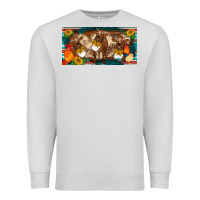 Dove Grey western cow cockerel chick  serape leopard sunflowers license plate te Premium Sweatshirt - BarkalooDesign