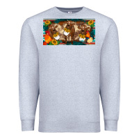 Heather Grey western cow cockerel chick  serape leopard sunflowers license plate te Premium Sweatshirt - BarkalooDesign