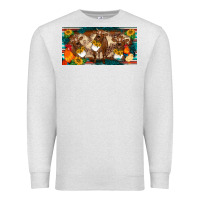 Oatmeal Heather western cow cockerel chick  serape leopard sunflowers license plate te Premium Sweatshirt - BarkalooDesign