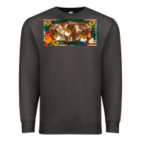 Smoke western cow cockerel chick  serape leopard sunflowers license plate te Premium Sweatshirt - BarkalooDesign