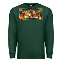 Sports Green western cow cockerel chick  serape leopard sunflowers license plate te Premium Sweatshirt - BarkalooDesign