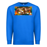 True Royal western cow cockerel chick  serape leopard sunflowers license plate te Premium Sweatshirt - BarkalooDesign