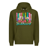 Army Green booktrovert Premium Hoodie - NancyCooperArtShop