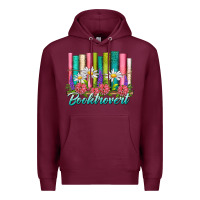 Burgundy booktrovert Premium Hoodie - NancyCooperArtShop