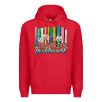 Red booktrovert Premium Hoodie - NancyCooperArtShop