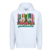 White booktrovert Premium Hoodie - NancyCooperArtShop